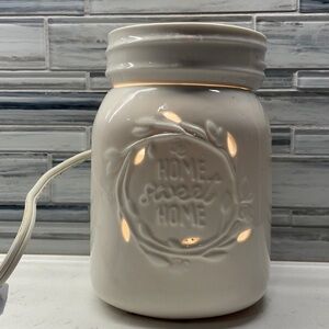 Mason Jar “Home Sweet Home” wax warmer